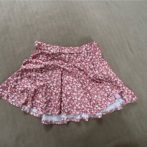 Red Floral Skirt